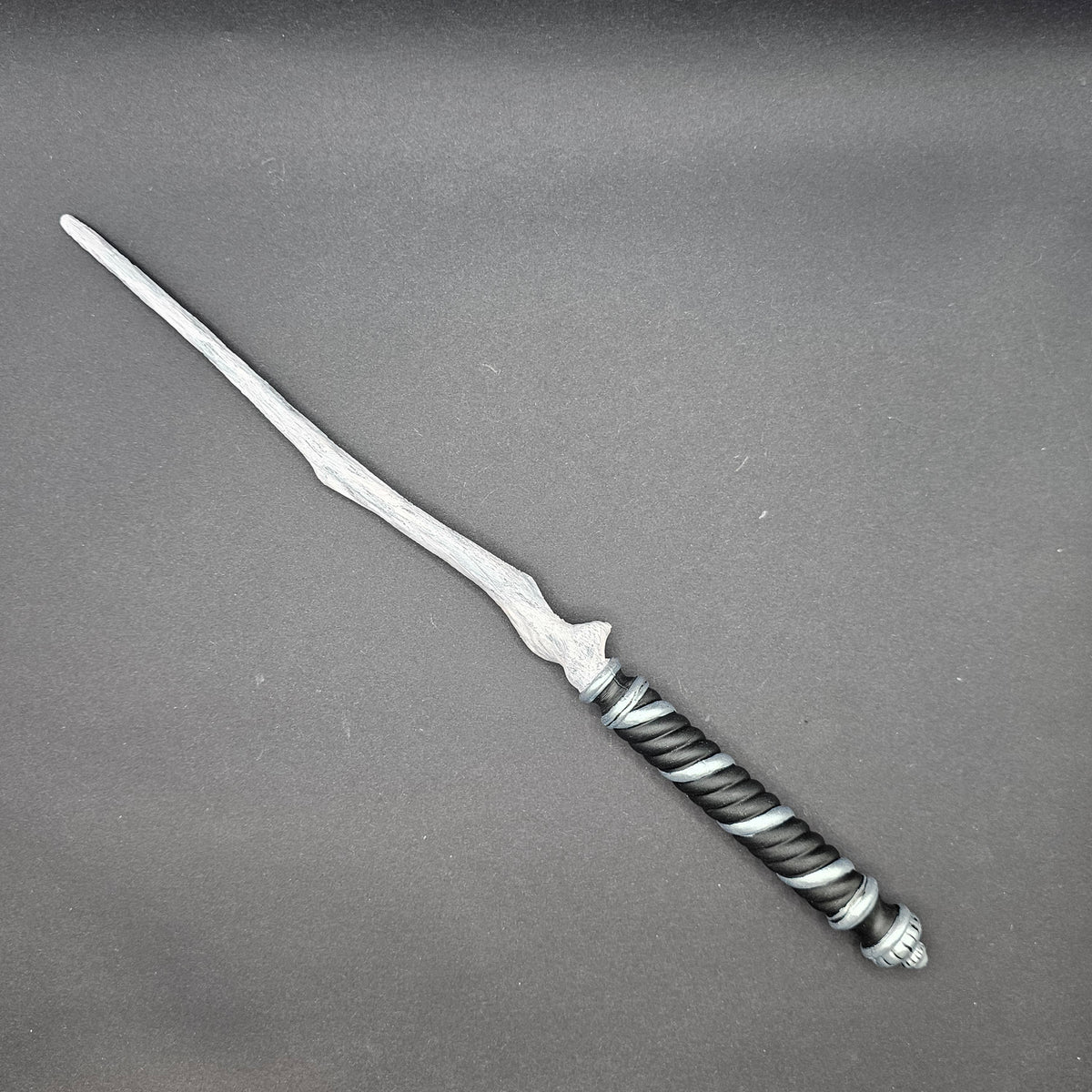 Hogwarts Legacy inspired Notched Dusty Pink & Swirl Dark Grey Wand