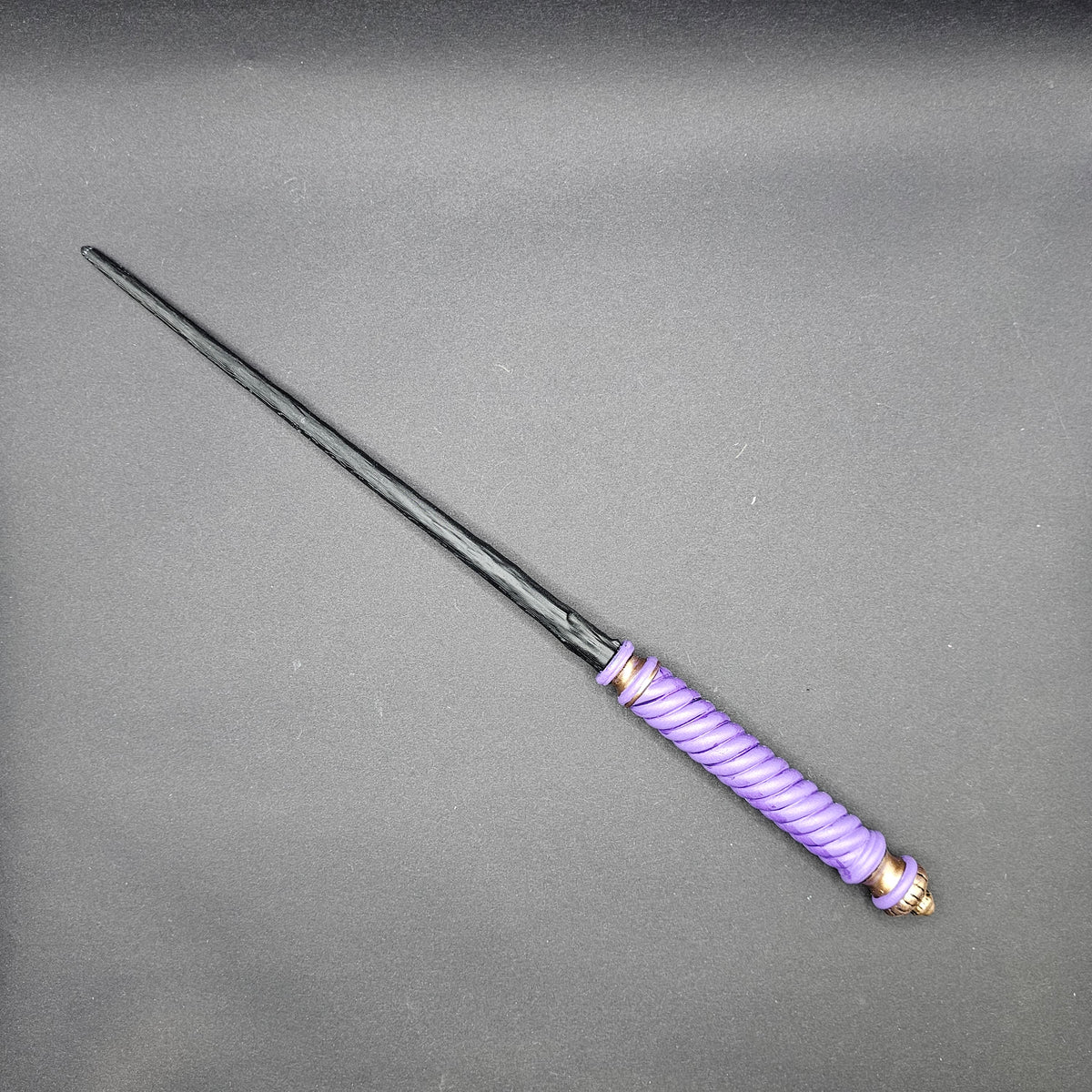 Hogwarts Legacy inspired Classic Black & Swirl Lilac Wand