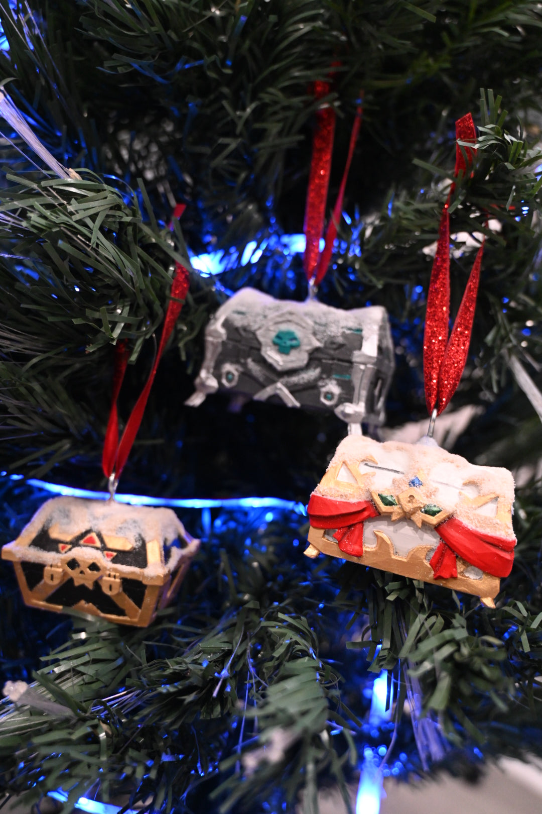 Sea Of Thieves Inspired painted Treasure Chest Christmas Decorations