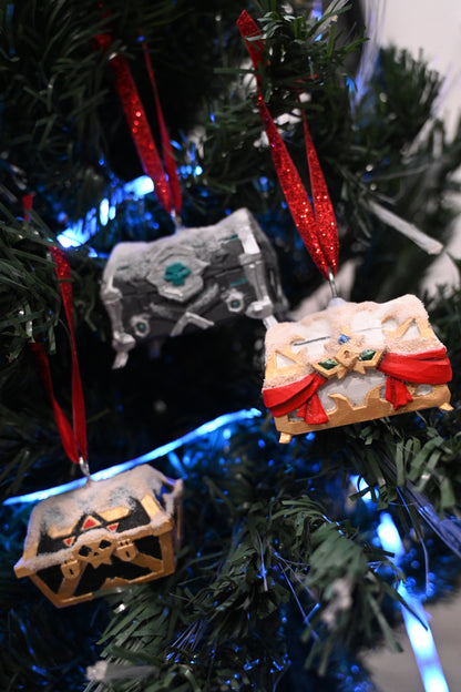 Sea Of Thieves Inspired painted Treasure Chest Christmas Decorations