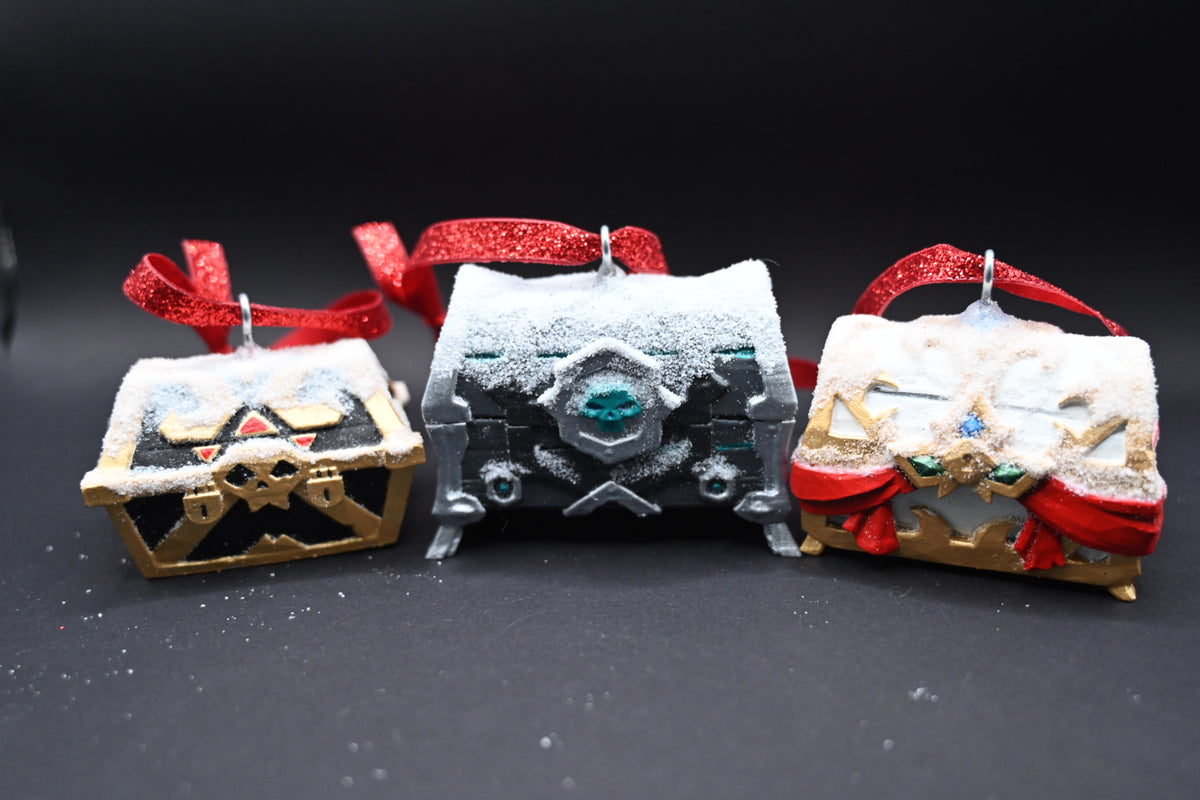 Sea Of Thieves Inspired painted Treasure Chest Christmas Decorations