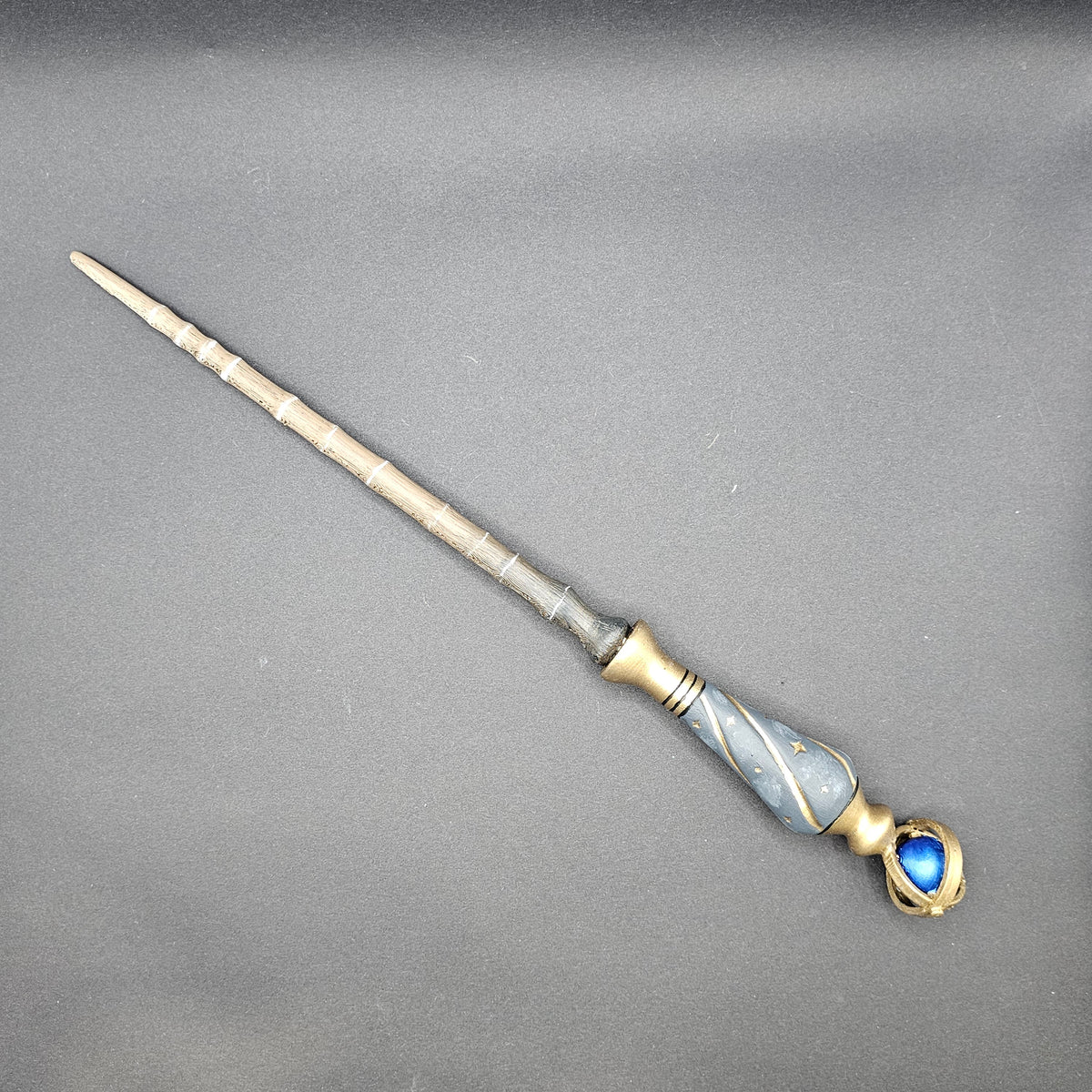 Hogwarts Legacy inspired Ringed Dark Brown & Celestial Dark Grey Wand