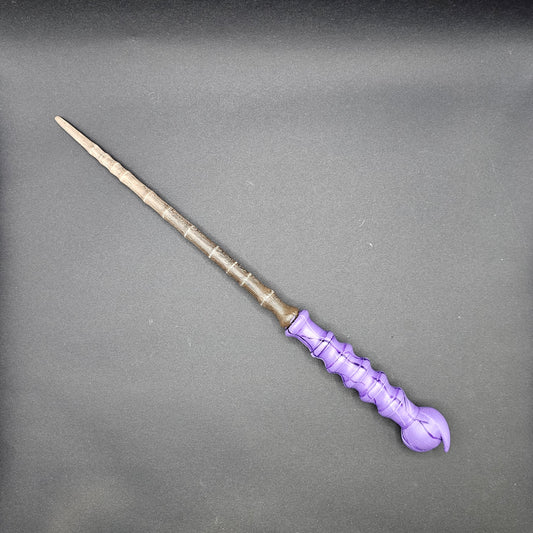 Hogwarts Legacy inspired Ringed Dark Brown & Orbicular Violet Wand