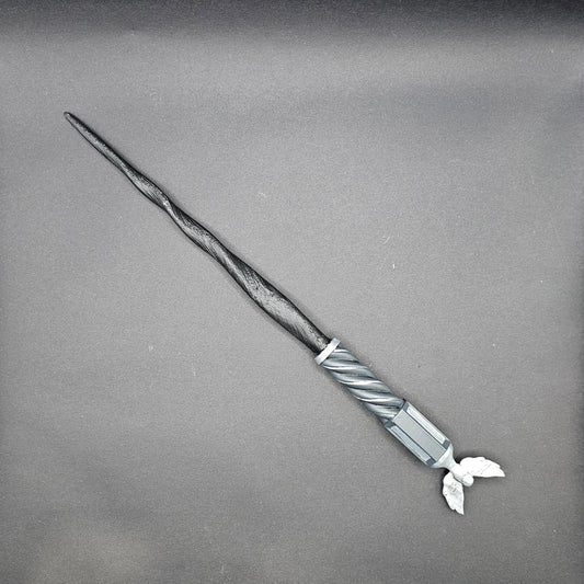 Hogwarts Legacy inspired Soft Spiral Black & Avian Grey Wand