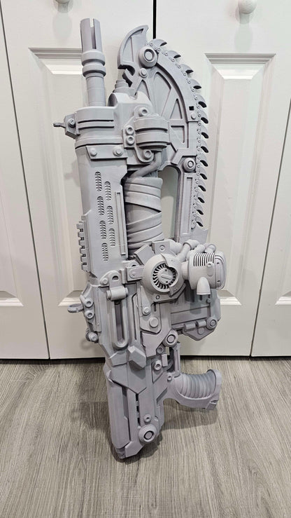 Gears Of War E Day inspired life size Lancer prop RAW PRINT