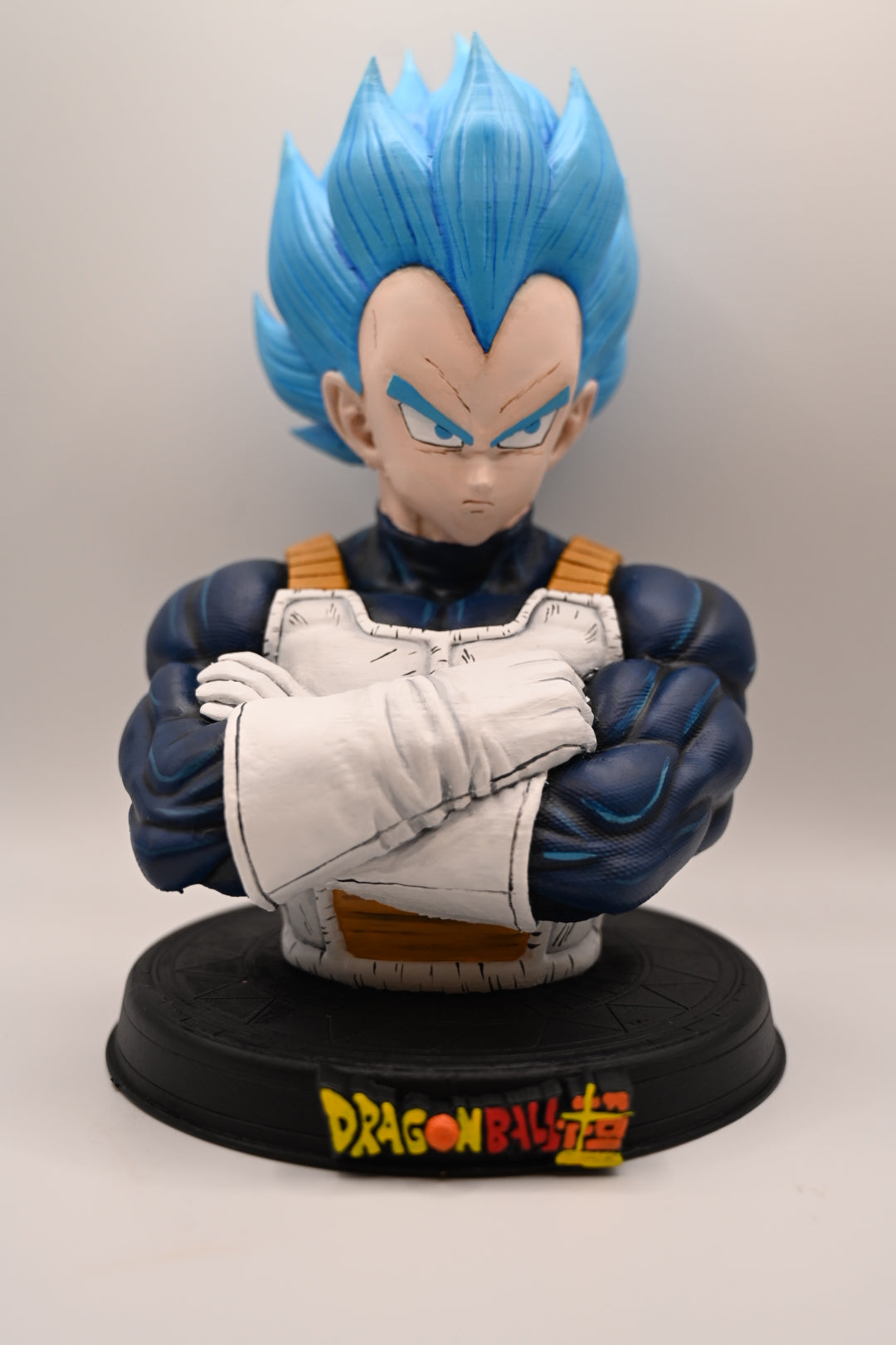 Dragon Ball inspired Super Saiyan Blue Vegeta character Bust