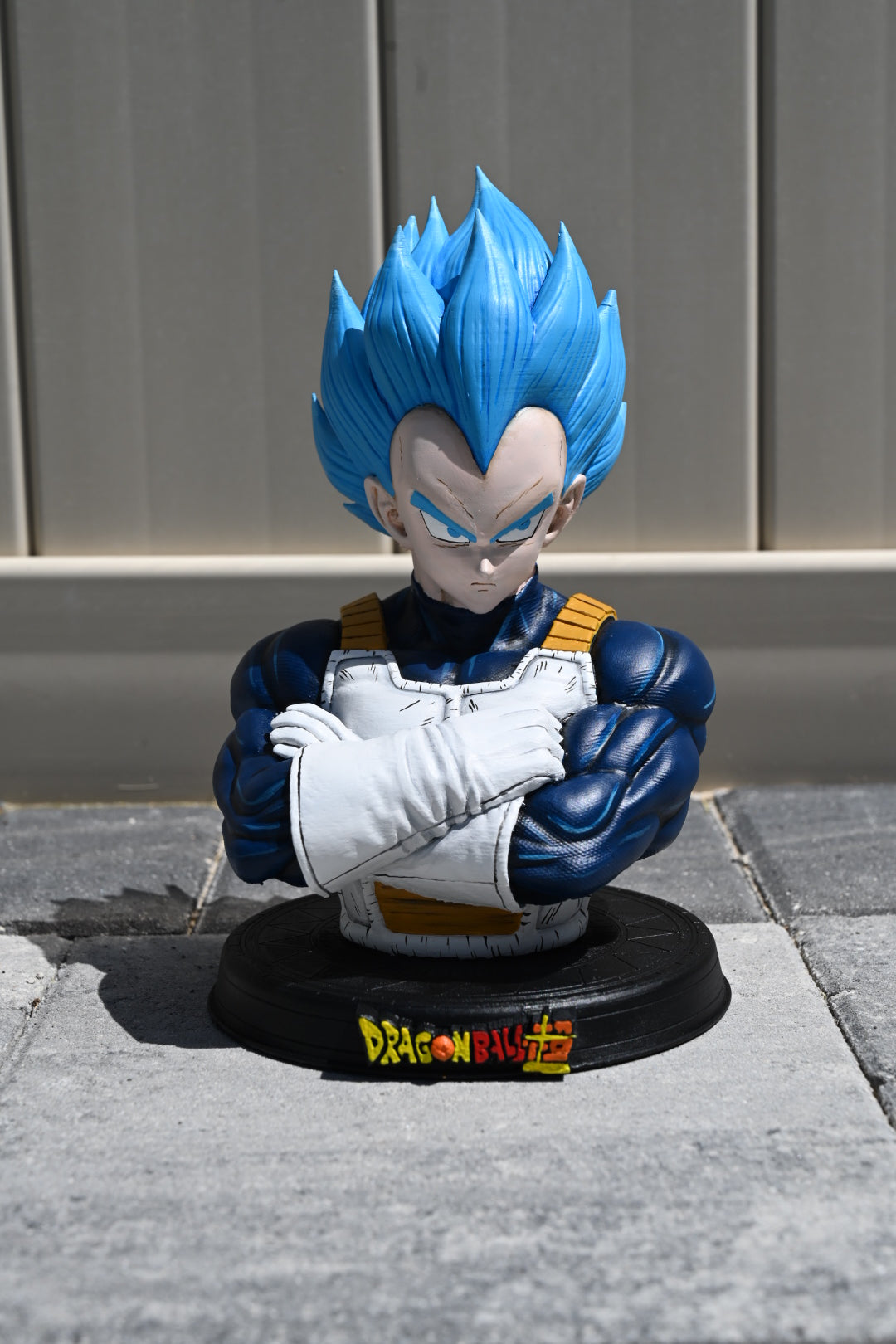 Dragon Ball inspired Super Saiyan Blue Vegeta character Bust