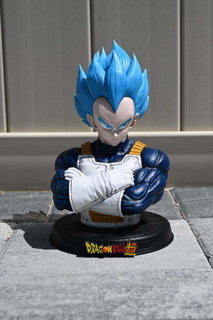 Dragon Ball inspired Super Saiyan Blue Vegeta character Bust